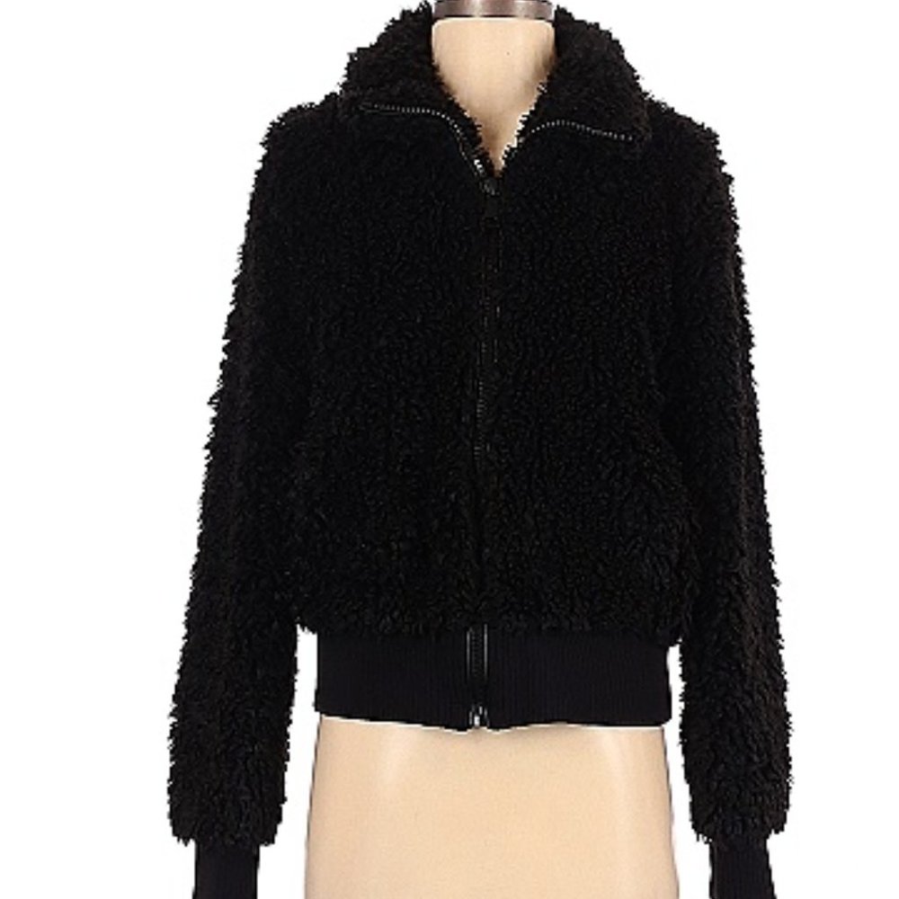 Zara Black Sherpa Jacket